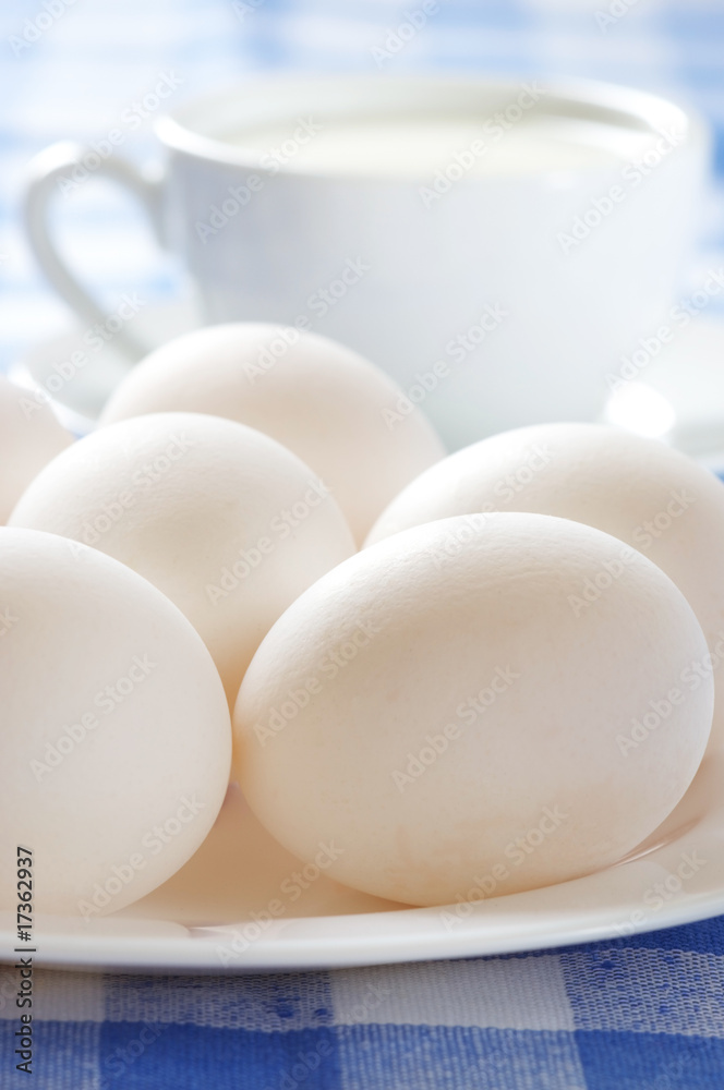 Chicken eggs and yoghurt Chicken eggs and yoghurt