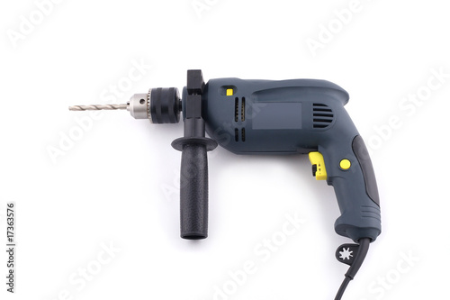 Heavy drill on white background