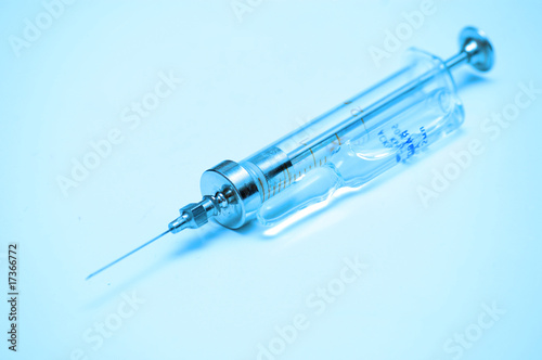 syringe and ampulla