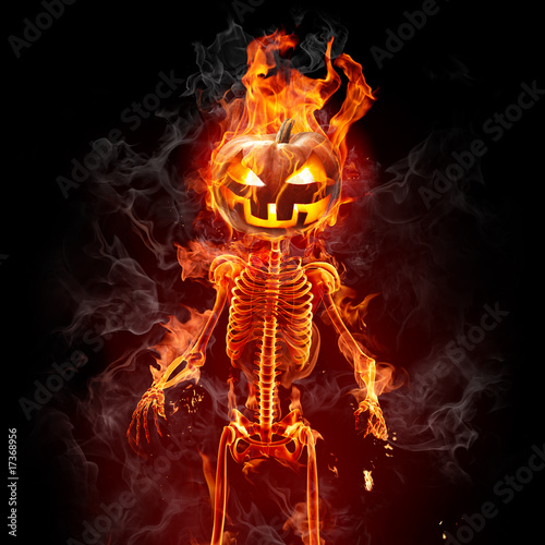 Halloween - Series of fiery illustrations