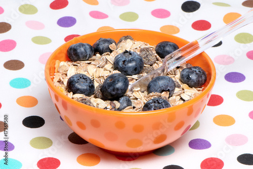Healthy Breakfast on the multicolor background