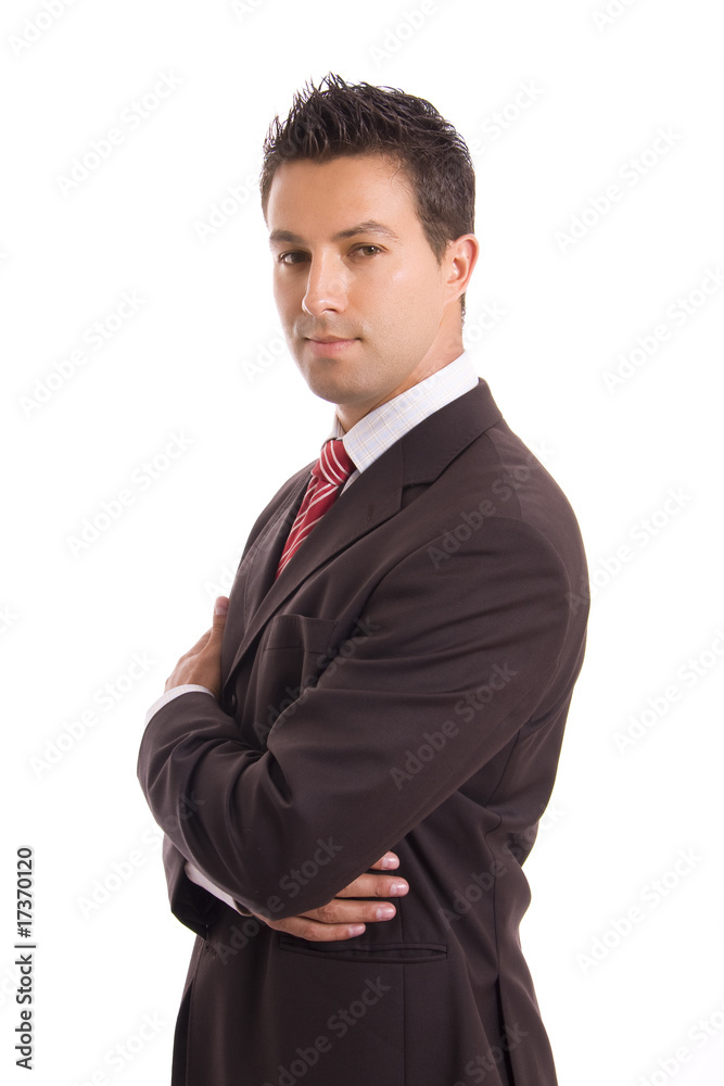 Young business man portrait in white background Young business man portrait in white background