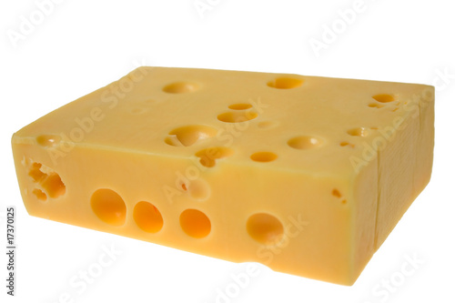 slice of cheese, isolated