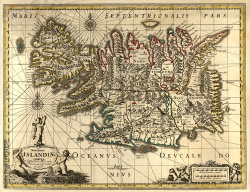 Antique map of Iceland