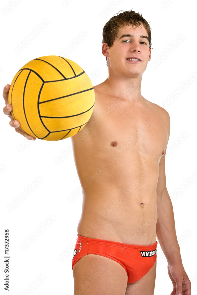 serious guy holding a ball