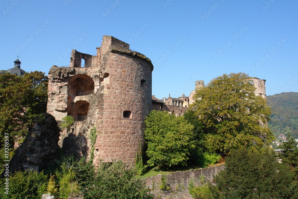 Turmruine des Heidelberger Schlosses