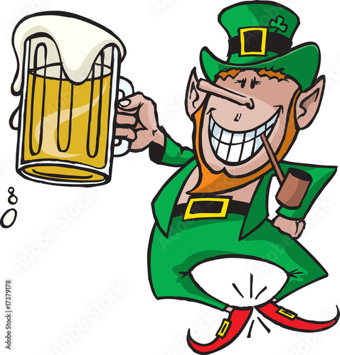 Leprechaun with beer