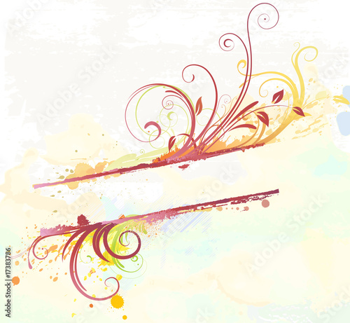 Floral Decorative banner