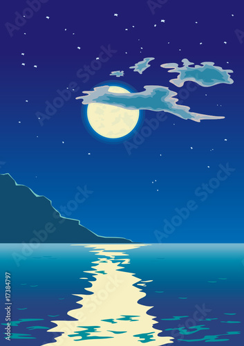 moonlight on the sea