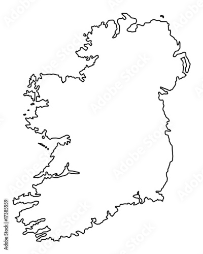 Ireland Coastline (vector)