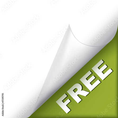 Free green page corner