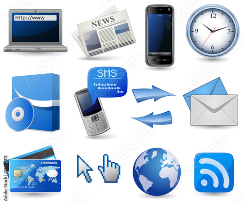 Business website icon set