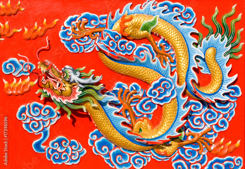 Wallpaper Mural Asian image dragon in a temple at Thailand Torontodigital.ca