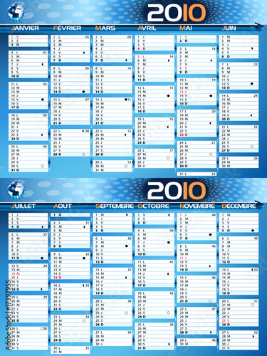 Calendrier 2010 technologique à cases