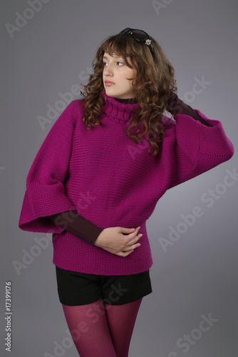 Fashion lady in studio