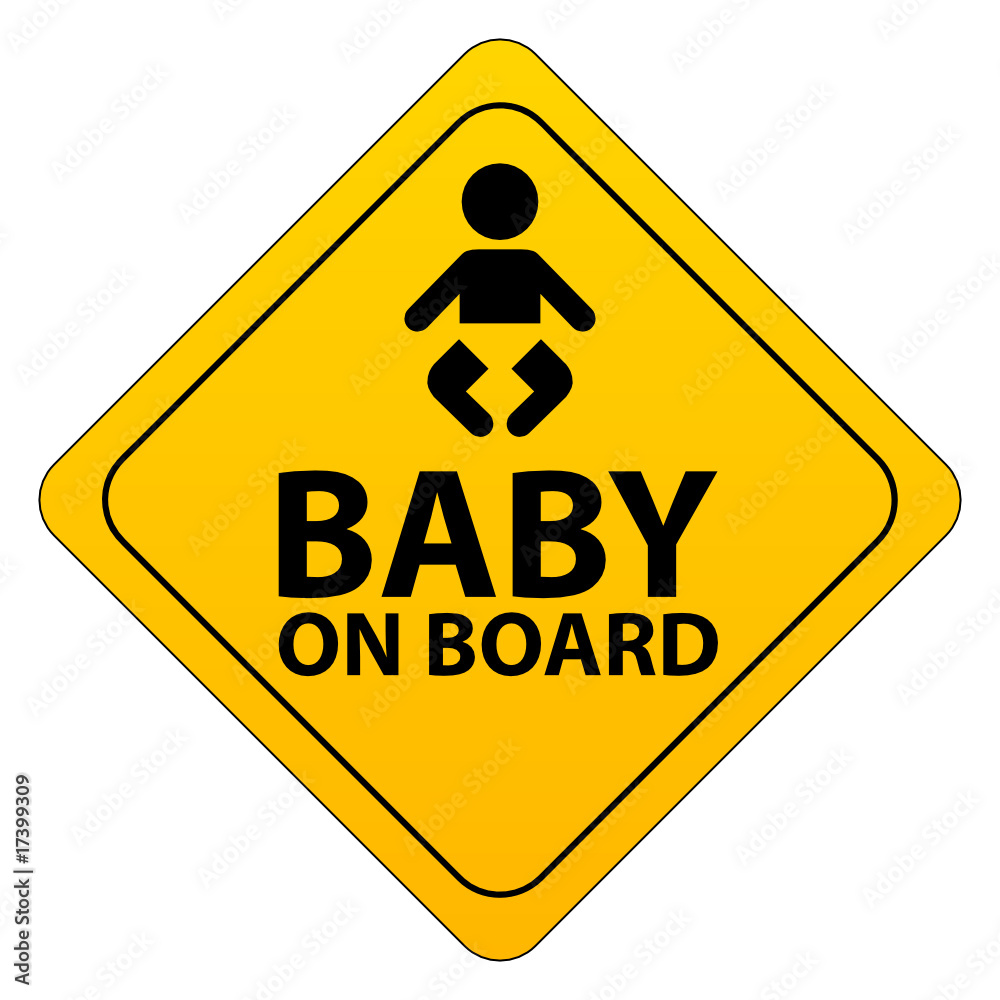 Kind im Auto - Schild