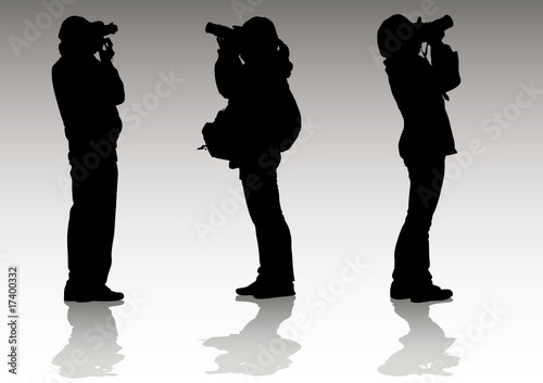 Photographers with equipment at work