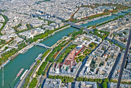 Aerial view of Paris from Eifeel Tower. France photo