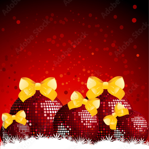 red christmas baubles