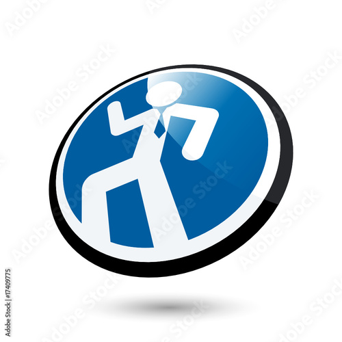 mann laufen business zeichen