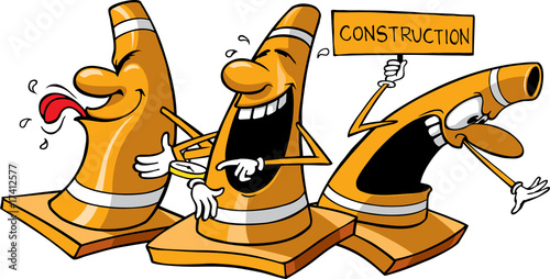Orange Construction Cones