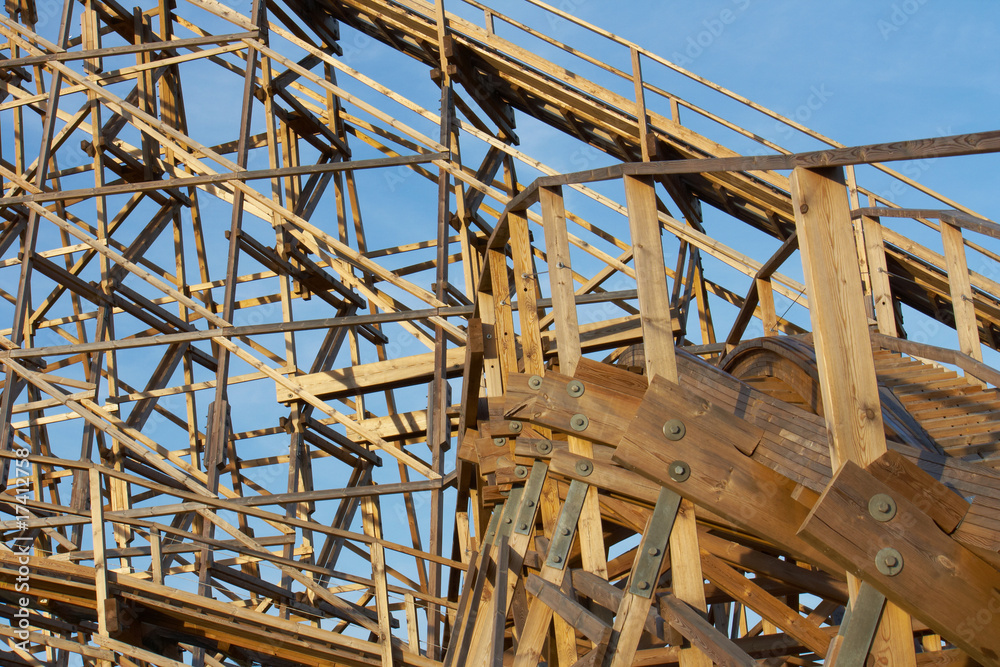 Wooden rollercoaster