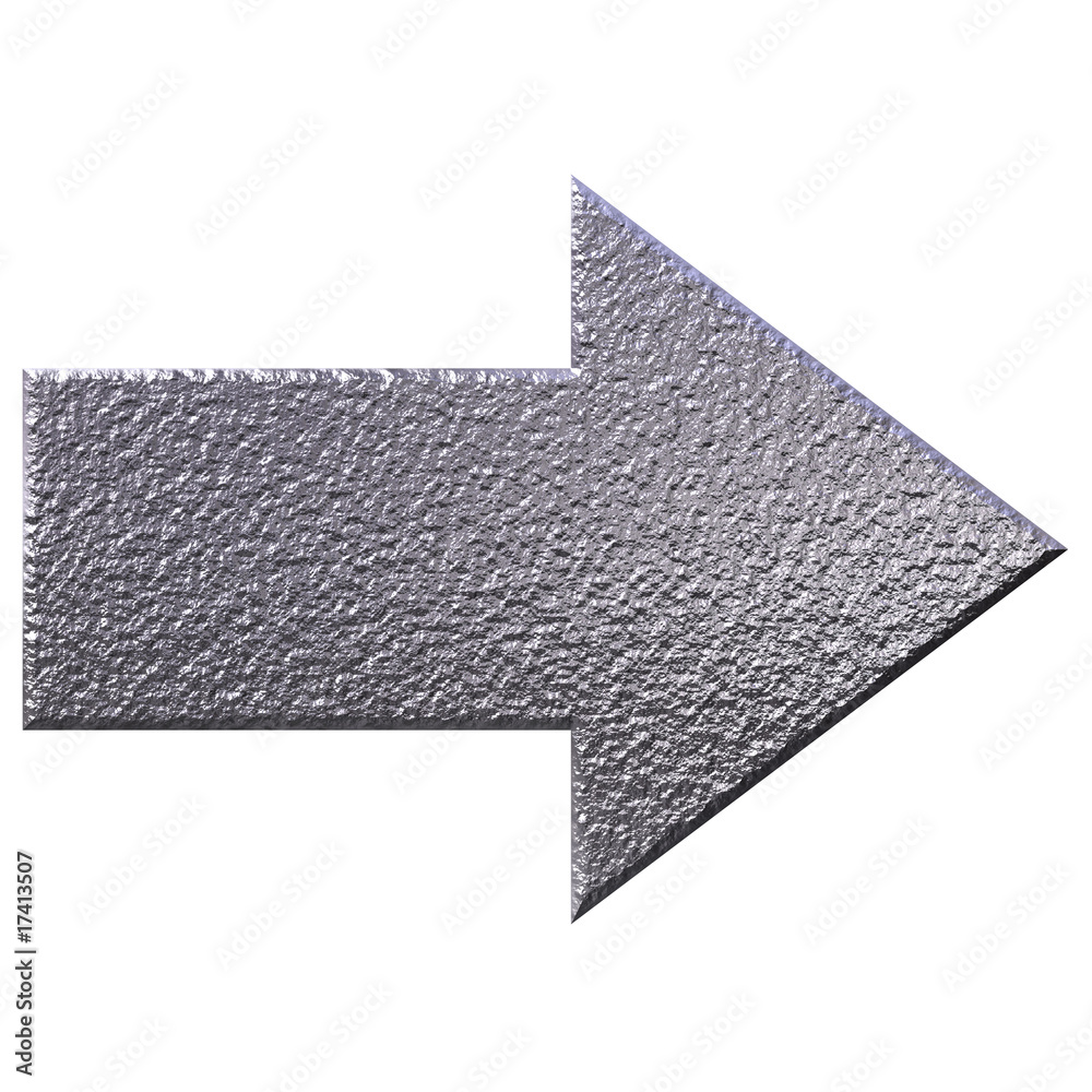 Fototapeta premium 3D Silver Hammered Arrow