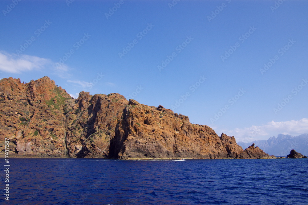 Rocks of Scandola peninsula in Corsica, France, Europe