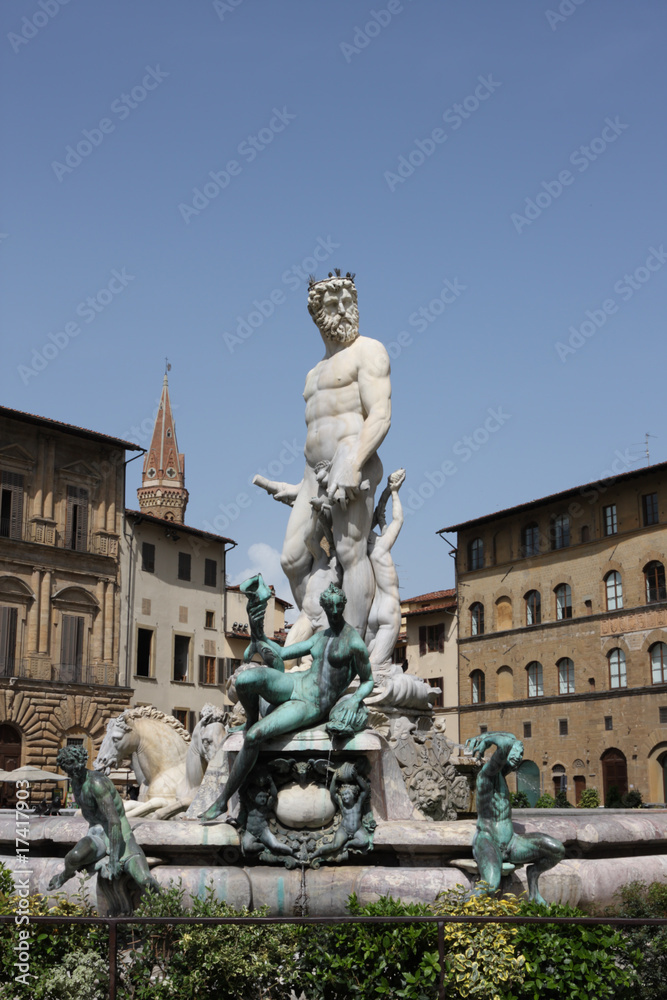 Statue of Neptune in Florence,Italy