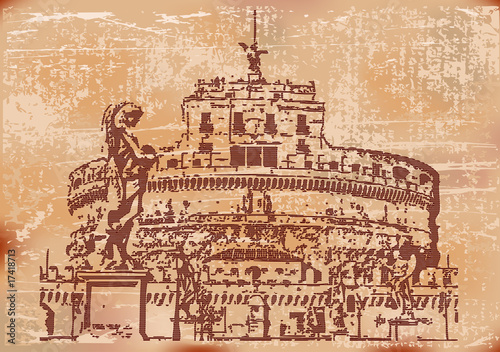Vintage Castel Sant Angelo, Rome