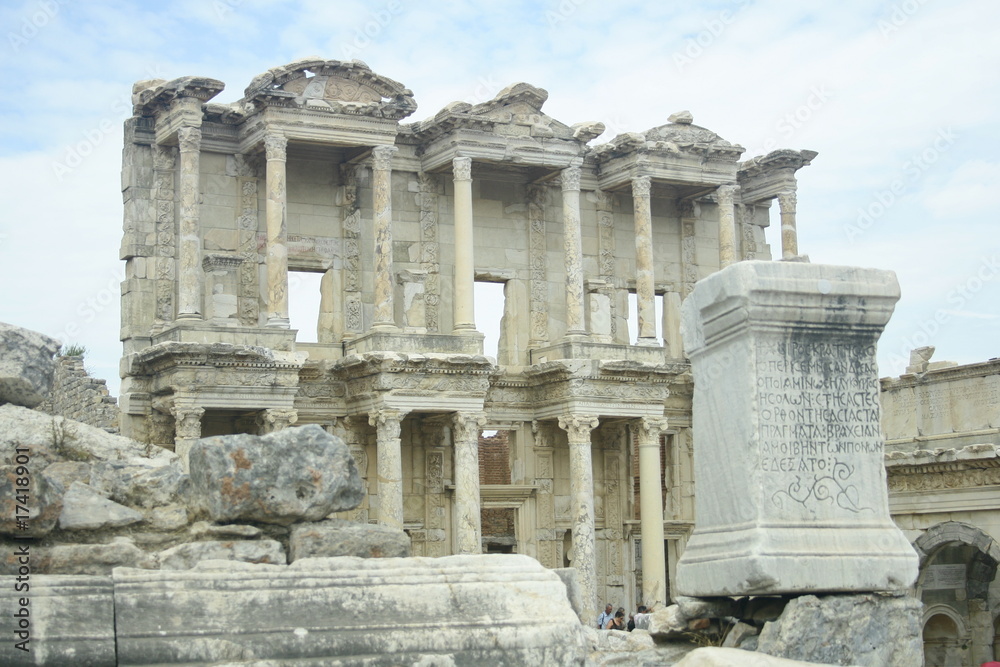 Ancient ephesus library from turkey