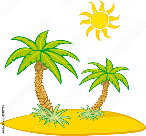 palmiers et soleil