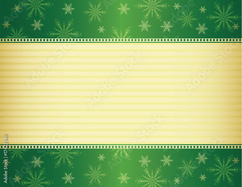 Green and gold Christmas background