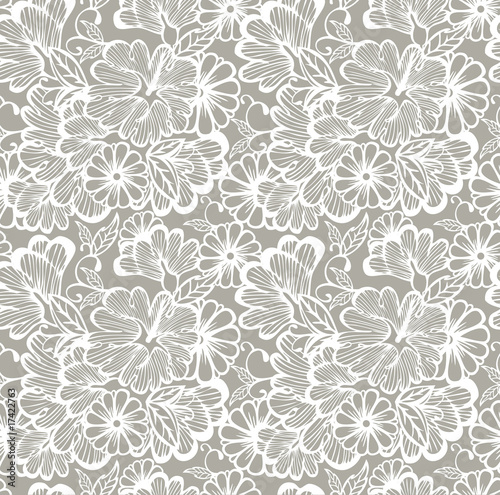 Flower beauty pattern, vector illustration