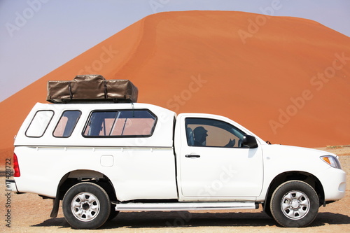 Truck in desert