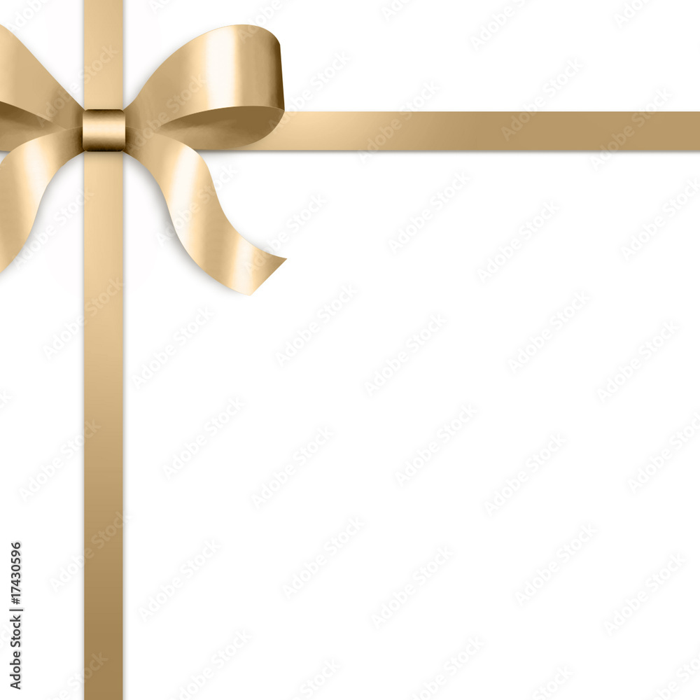 Gift Ribbon with Gold Satin Bow