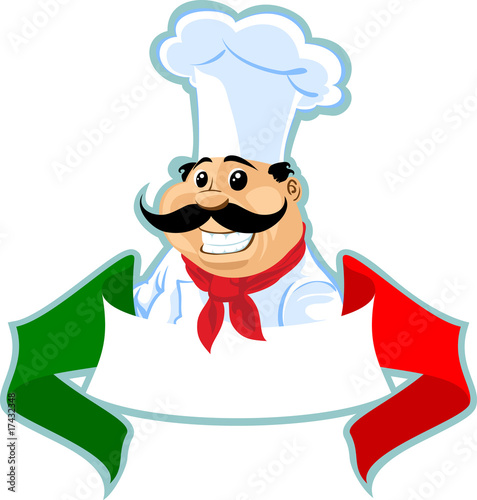 italian chef cook label