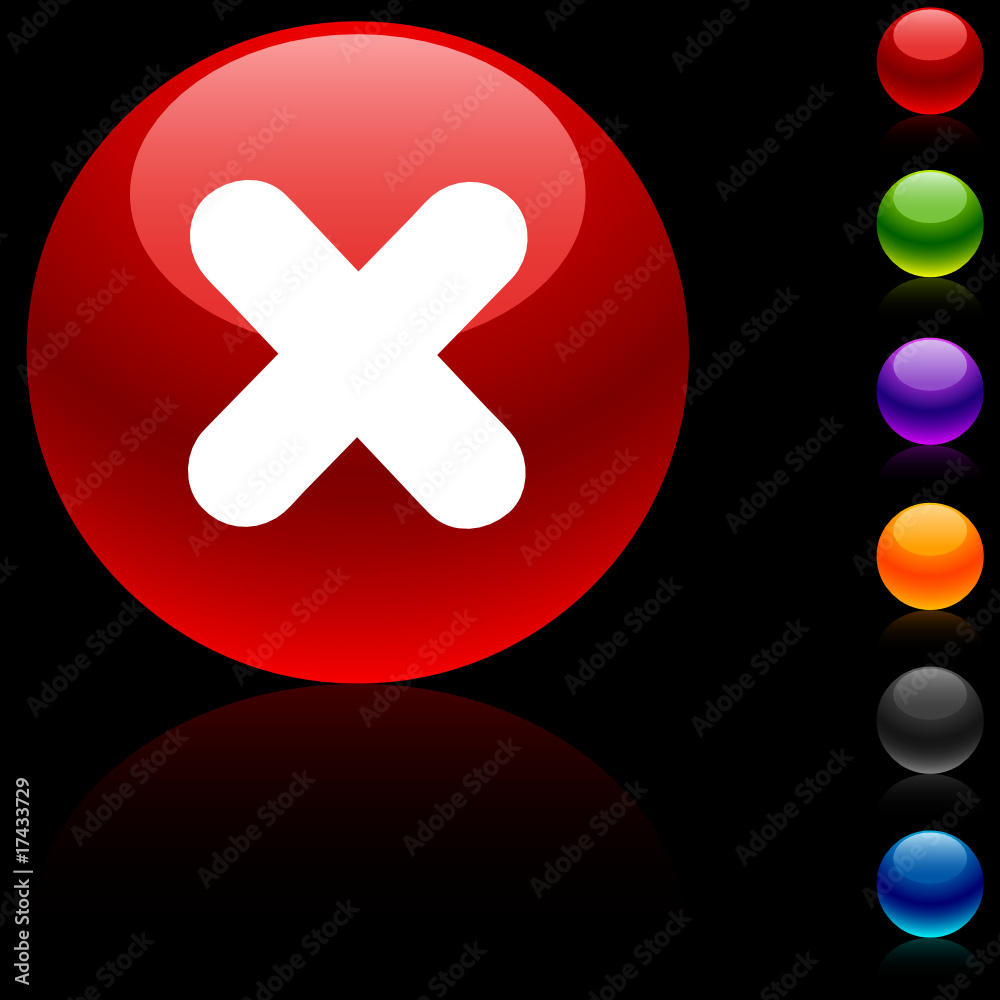 Obraz premium Cross glossy icon. Vector illustration