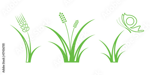Green Nature Icons. Part 1 - Grass