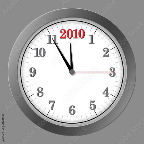 Grey Clock 5 to 2010
