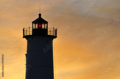 Lighthouse, Maine, cape neddick at sunrise