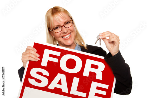 Attractive Blonde Holding K...
