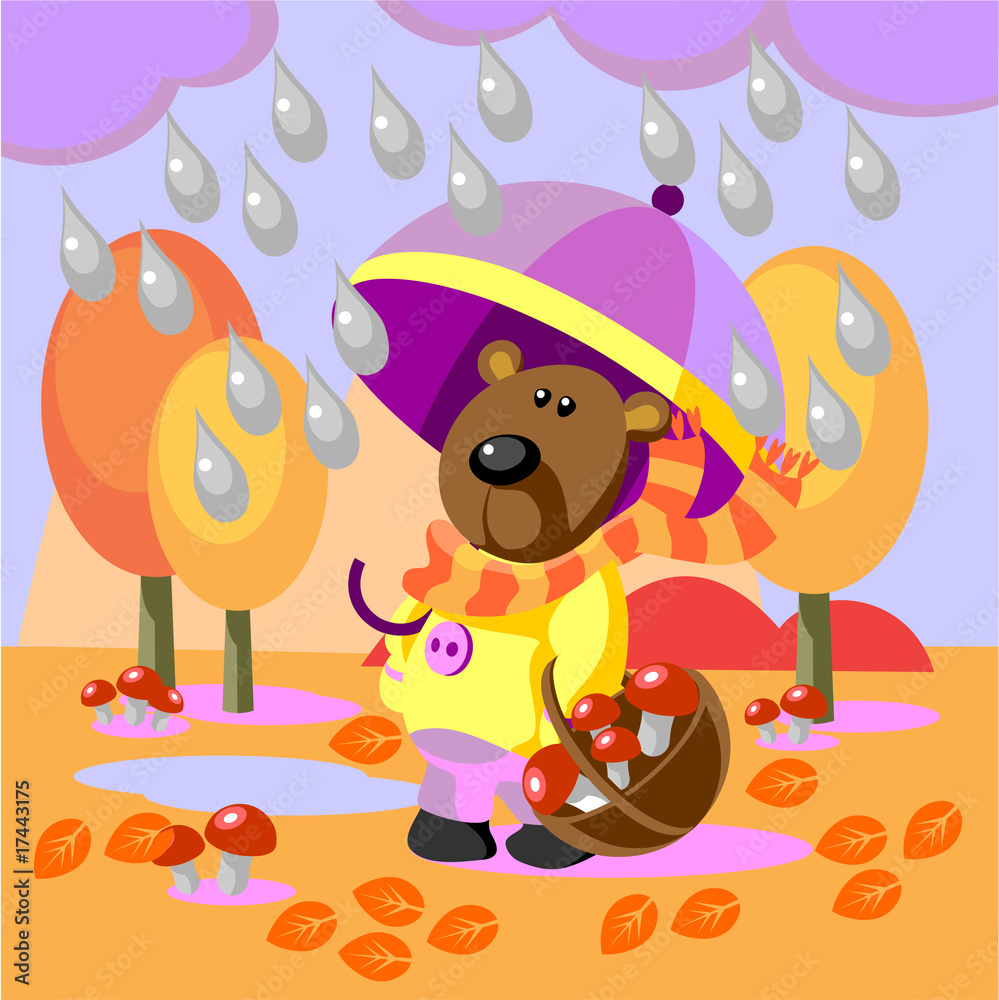 Bear walking color 18