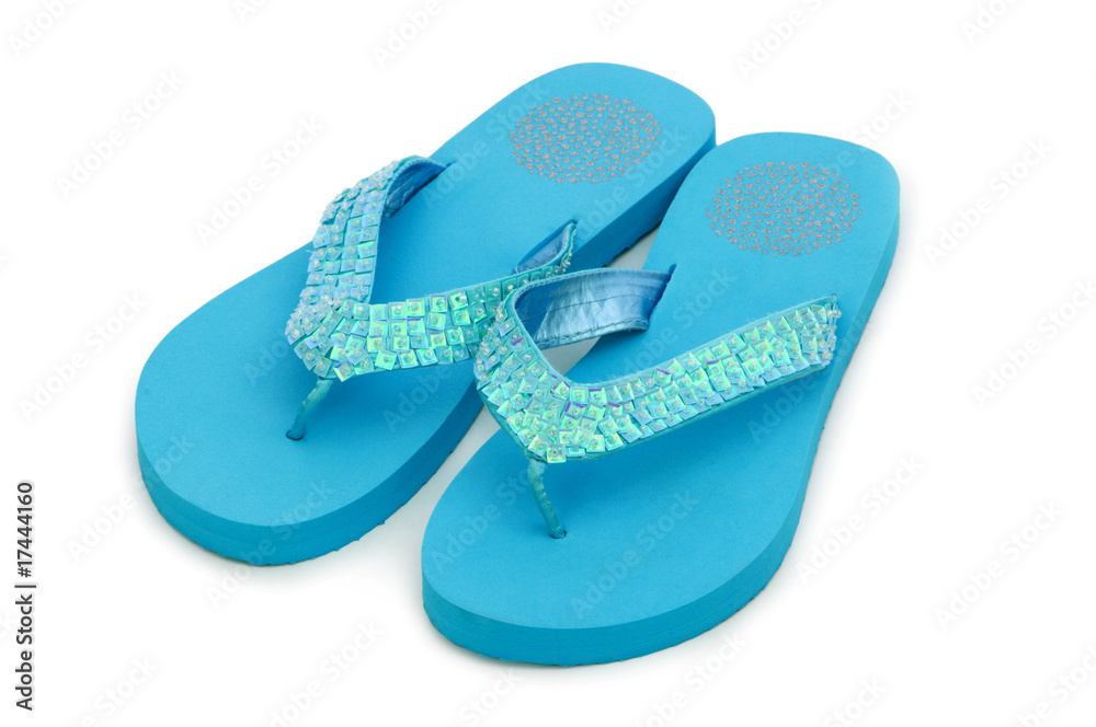 Summer shoes isolated on the white background Summer shoes isolated on the white background