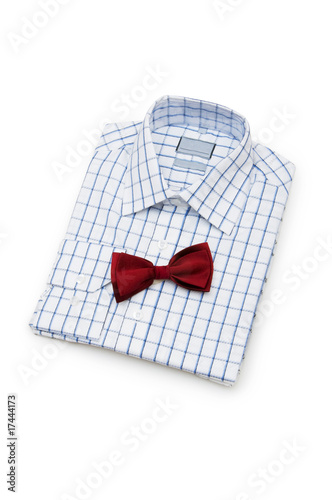 Shirt and tie isolated on the white background photo