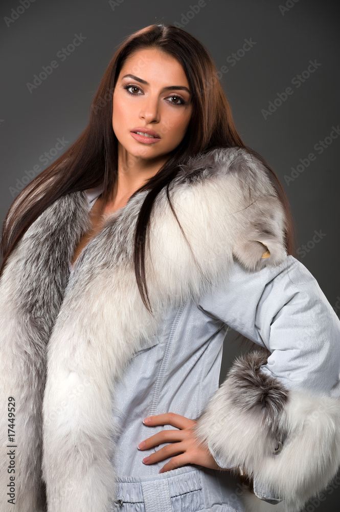 beauty woman wearing fur beauty woman wearing fur