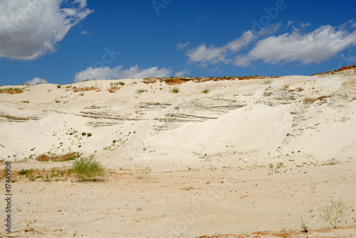 Sandy mountain from white sand