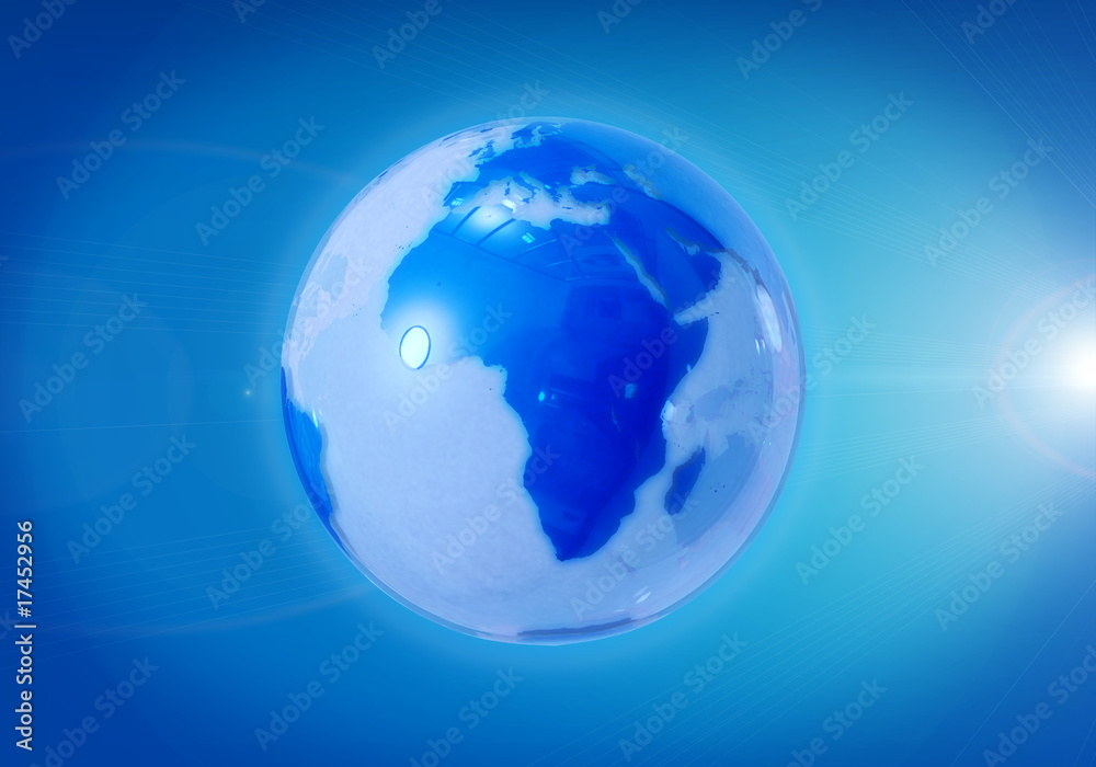 Globe glass - Europe side Globe glass - Europe side