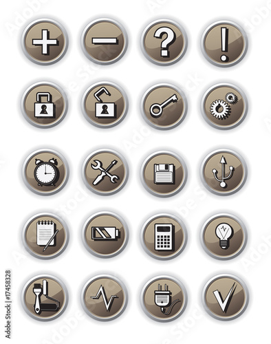 Brown communication icons