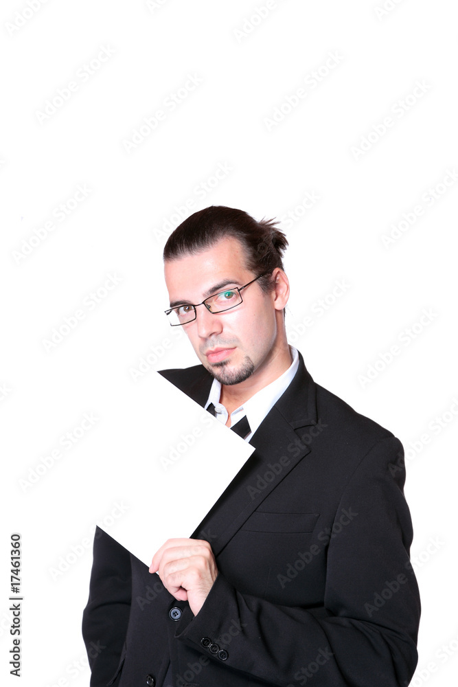Smiling man isolated on white